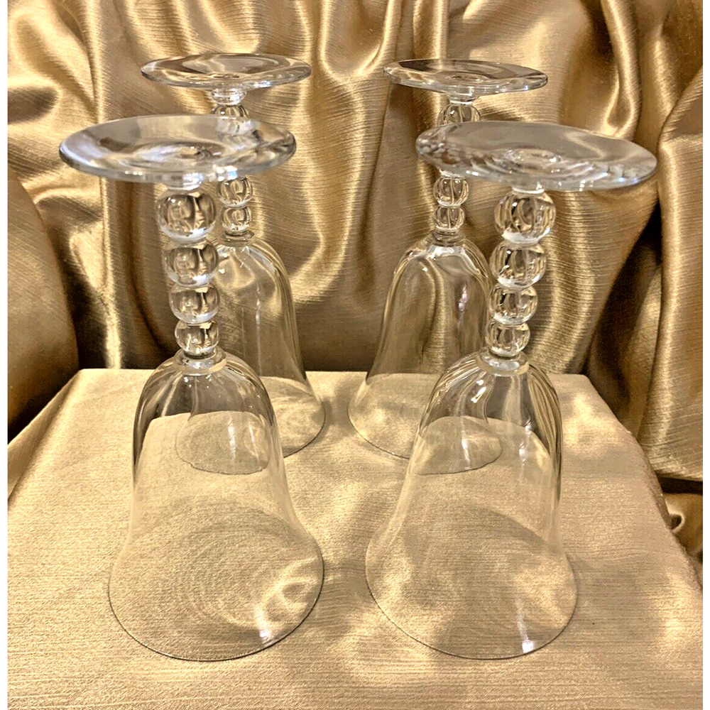 Imperial Crystal Candlewick #3400 7.5” Goblet Ball Stem Glasses 9 oz 4pc 1958 - Picture 6 of 8